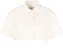 Ex-Ray canvas cropped shirt