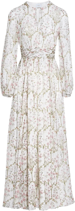 floral-print long-sleeve dress