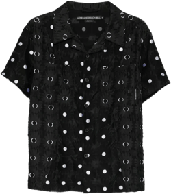 floral-pattern sheer shirt