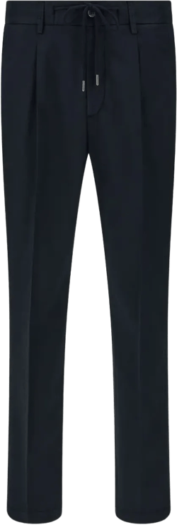 drawstring side-dart trousers