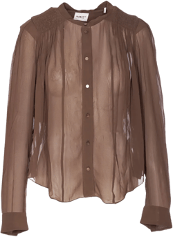button-front sheer shirt