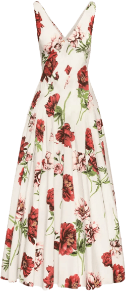 floral V-neck maxi dress