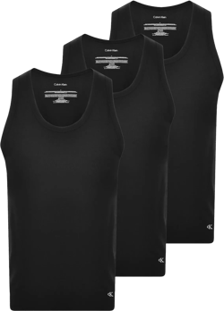 Calvin Klein Men's Black 3 Pack Vests