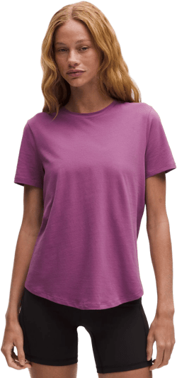 lululemon Women's Purple Love Curved-Hem Crewneck T-Shirt