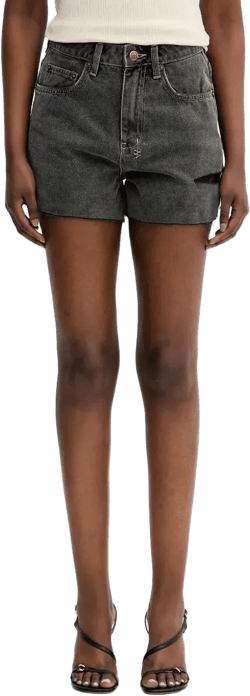 Ksubi Women's Black Frayed-Hem Denim Shorts