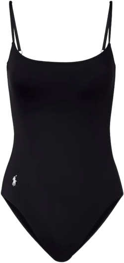 Polo Ralph Lauren Women's Black Kennedy Logo Swimsuit
