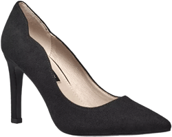 Women's Scallop Slip-On Heels Sandals