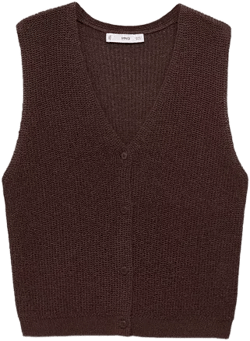 Women's Openwork Knitted Sweater Vest