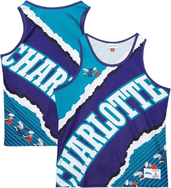 Men's Purple Charlotte Hornets Jumbotron 2.0 Sublimated Tank Top