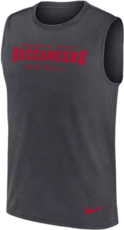 Men's Charcoal Tampa Bay Buccaneers Primetime Legend Performance Muscle Tank Top