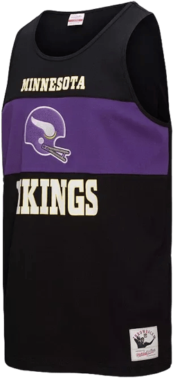 Men's Black Minnesota Vikings Retro Color Block Tank Top
