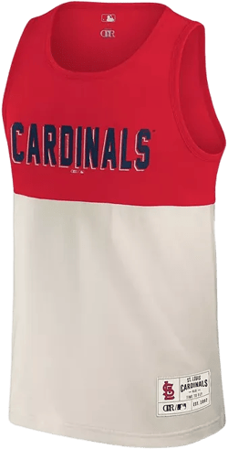 Darius Rucker Collection by Men's Red/Cream St. Louis Cardinals Color Block Tank Top