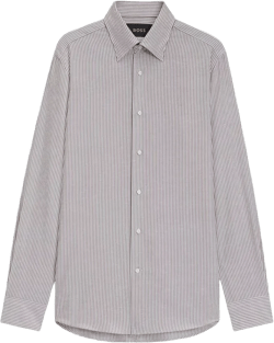 Men's Linen-Silk Slim-Fit Dress Shirt