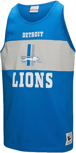 Men's Blue Detroit Lions Retro Color Block Tank Top
