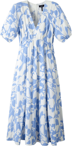 Cheesecloth Tulip Print Midi Dress - Size 12