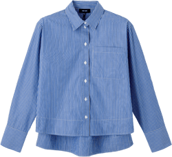Bright Cotton Stripe Crop Shirt - Size 4