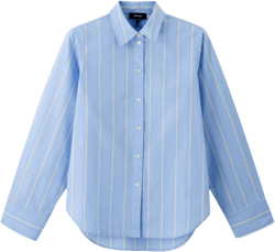 Cotton Stripe Relaxed Forever Shirt - Size 12