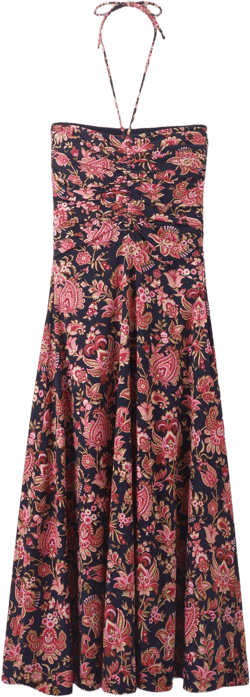 Paisley Print Midi Dress - Size 12