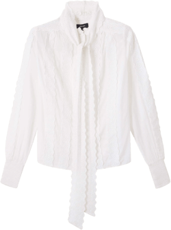 Cotton Broderie Blouse + Tie - Size 6