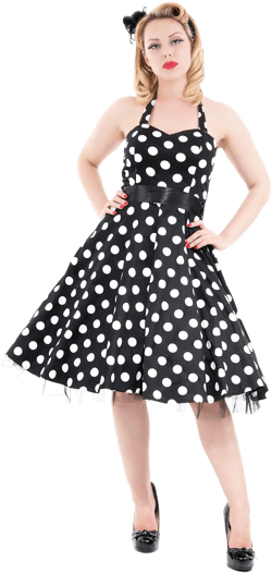 Black & White Minnie Halter Dress