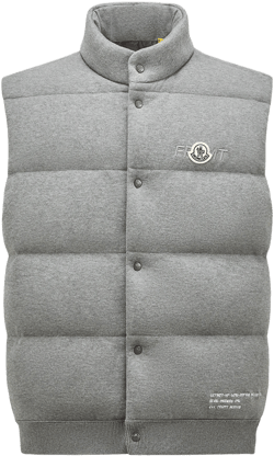 7 Frgmt Sleeveless Down Jacket In Gray