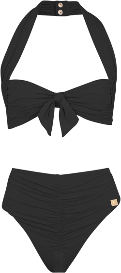 Plain Two-piece Swimsuit In Green