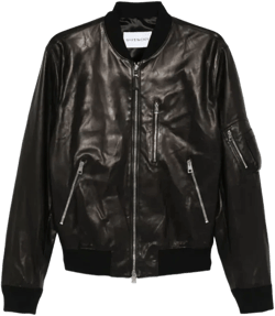 Aviator Jacket In Leather In Black