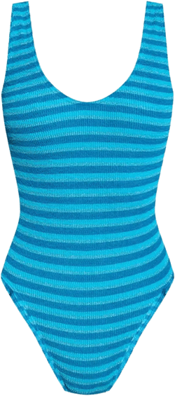 striped ribbed swimsuit