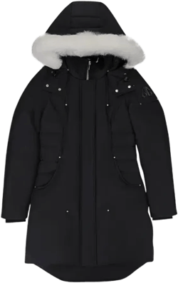 W Cloud Parka Sh Blk W/nat Sh Parka In Black