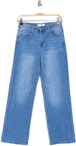 Orange Peel Wide Leg Jeans In Blue
