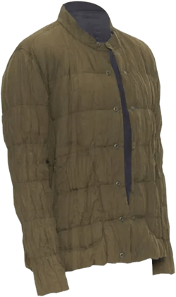 Reversible Pleated Crinkled Padded Zip Up Jacket In Green