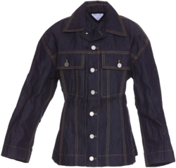 Long Sleeve Denim Jacket In Blue