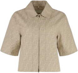 Women Ff Chambray Denim Jacket In Neutral