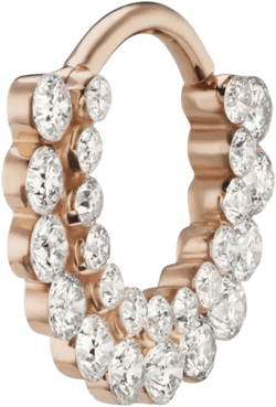 Gold Invisible Diamond Apsara Hoop Earring