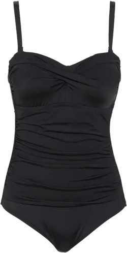 Flora Bandeau One Piece Swimsuit In Black