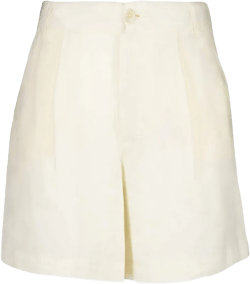 pleated linen shorts