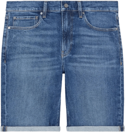 cuffed denim shorts