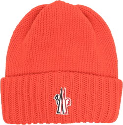 Logo-embroidered Virgin-wool Beanie In Orange