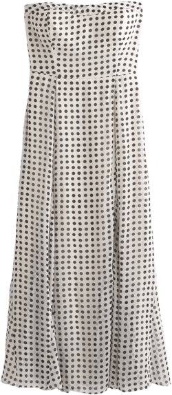 The A&F Camille Strapless Godet Midi Dress
