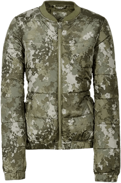 AEROPOSTALE Womens Floral Camo Puffer Jacket, Green, Small