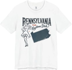 Vintage Pennsylvania Graphic Tee, Keystone State Shirt, Unisex Casual Wear, Travel Souvenir, Retro Style T-Shirt, Retro Fashion