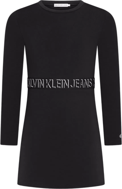 logo-print longsleeved dress