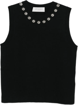 embellished sleeveless top