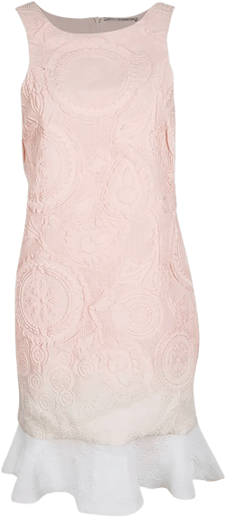 jacquard ruffled dress