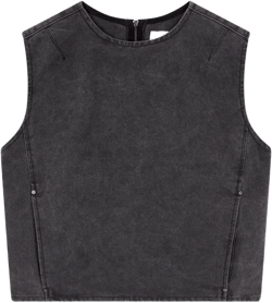 sleeveless denim vest