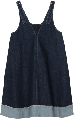 tie-strap denim dress