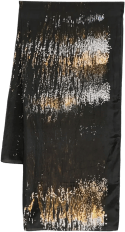 abstract-print silk scarf