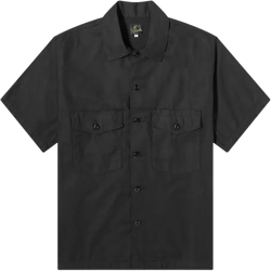 Fatigue short-sleeve flap-pockets shirt