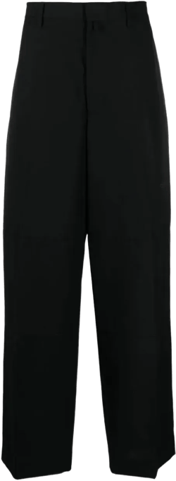 wide-leg wool suit trousers