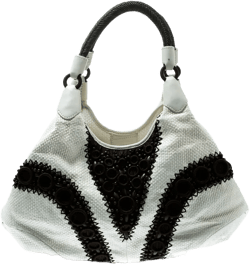 woven leather bead tote bag